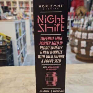 Horizont - Night Shift Vintage 2024 - Imperial Milk Porter Aged In Pedro Ximenez Sherry & Rum Barrels W. Sour Cherry & Poppy Seed