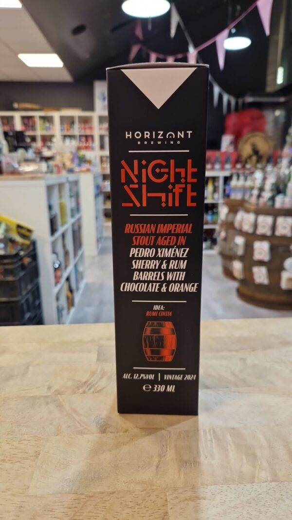 Horizont - Night Shift Vintage 2024 - Russian Imperial Stout Aged In Pedro Ximenez Sherry & Rum Barrels W. Orange & Chocolate